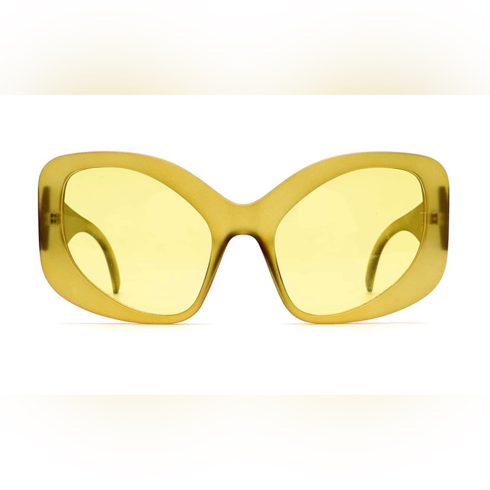 Bold Yellow Lens Sunglasses-Y2K